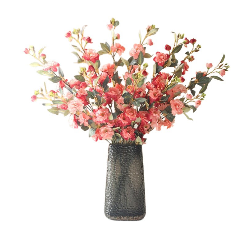 山茶花仿真花高档客厅摆设花束