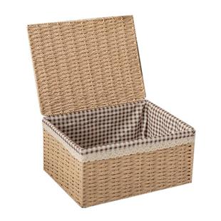 收纳盒桌面化妆品零食钥匙置物篮遥控器玄关宿舍茶几编织筐收纳筐