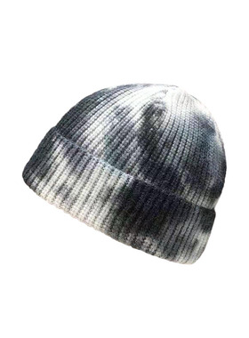 扎染彩色日系嘻哈雅痞风毛线帽