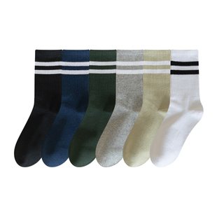 配鲨鱼裤的袜子女白色中筒袜纯棉春秋季外穿潮网红款运动长筒长袜