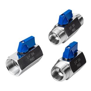 304不锈钢内外丝迷你小球阀水管双外丝微型阀门开关4分6分1寸dn15