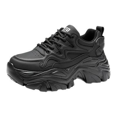 大东官方正品黑色厚底增高老爹鞋