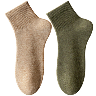 袜子男款秋冬纯棉防臭防脚气无骨短款中筒袜春秋季黑白色男士短袜