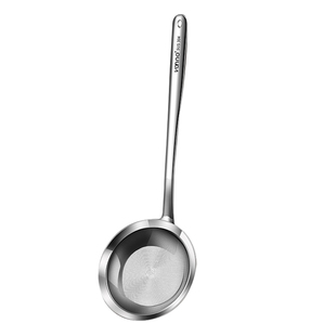 德国 打沫勺304不锈钢厨房漏勺滤油神器家用过滤网筛隔油撇浮沫勺