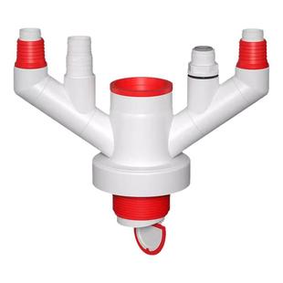 阳台洗衣机下水三通分水器扫地烘干机四通排水管道三头通专用接头