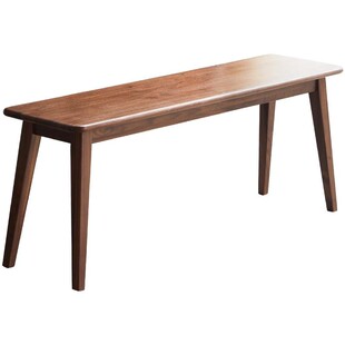 源氏木语西物全实木长条凳黑胡桃木长凳简约床尾凳家用餐桌长板凳