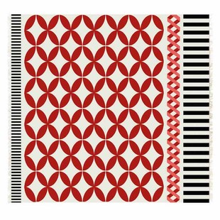 GIRONES进口GAN手工羊毛基里姆工艺挂毯地毯花毯深红色几何图案