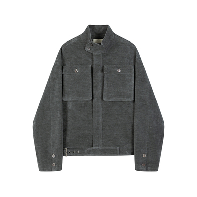 TAM TUAS【圣托里尼】进口匹马棉法国亚麻混纺哈灵顿boxy谷仓夹克