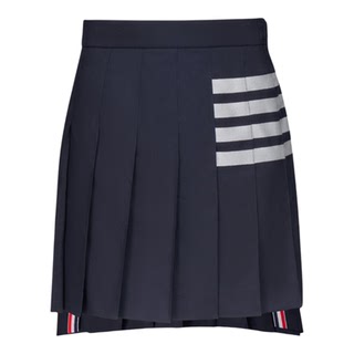 [24期免息]THOM BROWNE 女士羊毛短款百褶裙半身裙