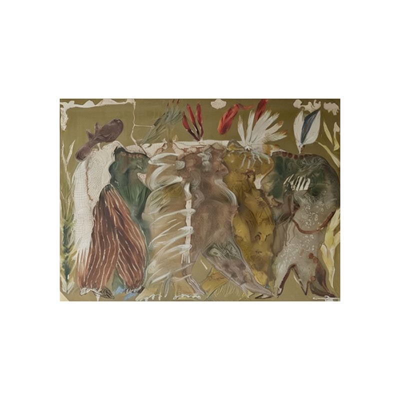 中古风肌理客厅装饰画包豪斯酒店名宿背景墙玄关挂画小众艺术壁画