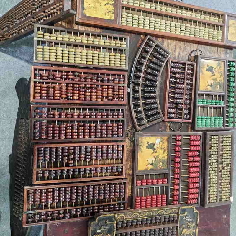 民俗老物件传统老式实木算盘旧货算盘古董怀旧农村装饰摆件收藏品