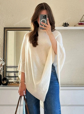 B 36017 Elegant Woolen Shawl 优雅百搭毛织披肩跨境外贸代