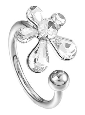 mfow女原创设计花朵戒指开口