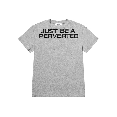 CRICLE CAGE环洞 “JUST BE A PERVERTED”夏季修身字母短袖体恤