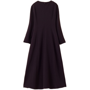 大码女装时尚气质连衣裙2026年春秋新款黑红拼接显瘦修身中长裙子