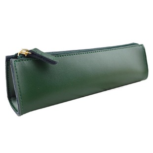 新款简约大容量笔袋女小众皮质办公收纳袋初高中小学生文具袋笔袋