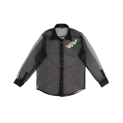 透明防晒服刺绣衬衫春上新新品