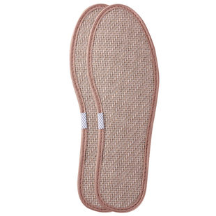 4双 亚麻鞋垫竹炭防脚臭鞋垫吸汗男女软鞋垫加厚透气军训鞋垫春夏