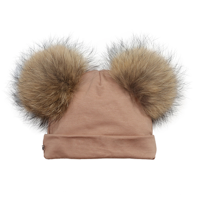 男童毛球婴儿女宝宝保暖帽儿童