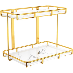 不锈钢卫生间置物架化妆品轻奢台面浴室洗漱台洗手间用品收纳架子