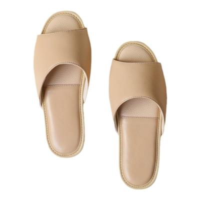 羊皮透气不臭脚防滑新中式风拖鞋