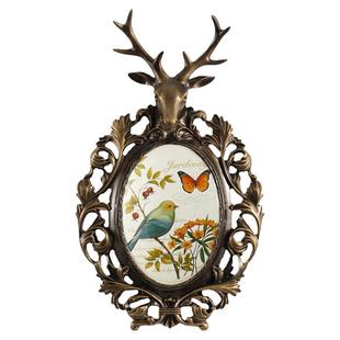 鹿头壁挂挂件创意电视客厅卧室墙壁壁饰沙发玄关美式装饰墙饰挂饰