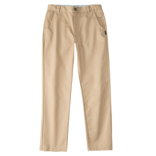 伊顿校服工厂直销卡其色半松紧腰西裤学院风学生专用中大童工装裤