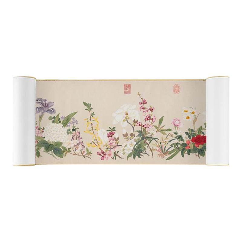 花鸟图新中式国画山水画手卷