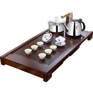 金灶K-185实木茶盘烧水壶功夫茶具嵌入式全自动套装一体家用茶台