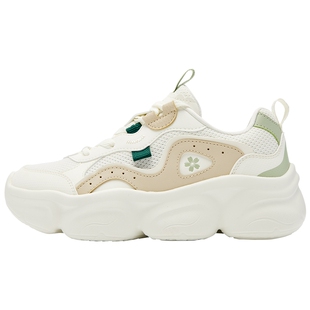 乔丹云朵休闲鞋软底女鞋夏季新款网面透气厚底增高女子粉色运动鞋