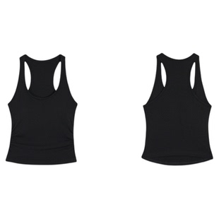 MULVAN 基础好穿 白色带胸垫吊带背心女外穿夏季修身工字短款上衣