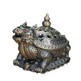 欧式烟灰缸家用客厅金属轻奢创意个性办公室防飞灰带盖摆件大号