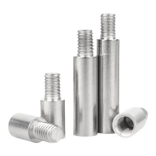 宝德丰304不锈钢单头圆形螺柱加长螺母隔离柱内外牙转接变径螺丝