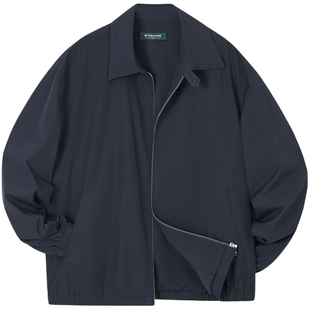 柏品纯棉经典教练夹克男款2026春季新翻领行政商务CLEANFIT外套