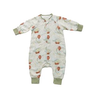 安旦儿童四层竹棉纱布睡袋春秋宝宝分腿睡袋婴儿防踢被儿童睡衣