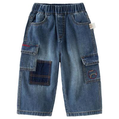戴维贝拉男童牛仔裤2026新款春装宝宝裤子儿童阔腿裤直筒裤男童装