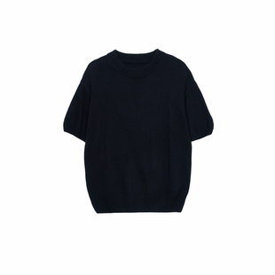 Hualun春秋针织短袖T恤男生cleanfit韩版宽松衣服圆领打底衫毛衣