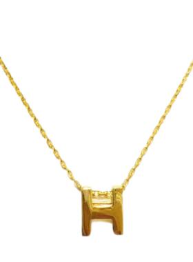 字母H项链光影金简约时尚