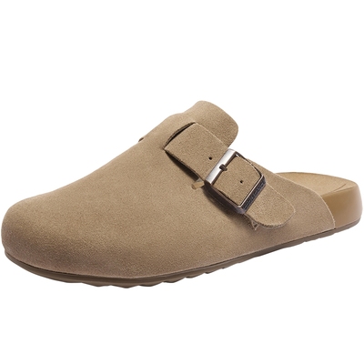 张凌赫同款百丽半岛吐司勃肯拖