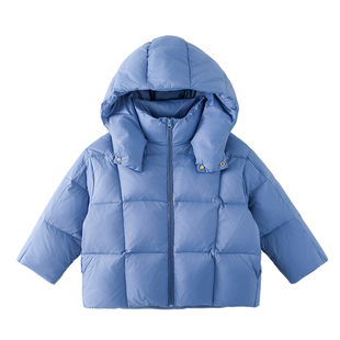 男童羽绒服冬季2025秋冬新款儿童男孩冬装三防面包服连帽外套上衣