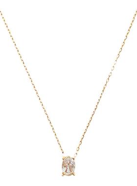 简约几何锆石不褪色钛钢项链女