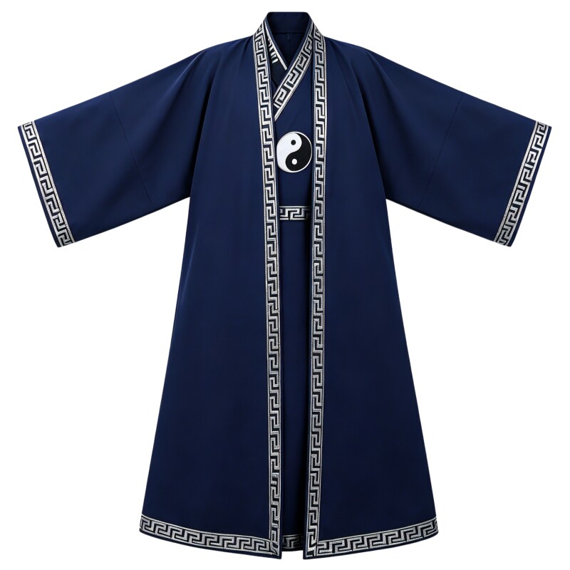 道服中国风仙气整套道长服装法衣长袍长衫回边道袍道士道长服cos