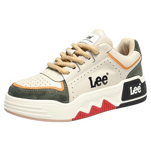 Lee男鞋2025新款冬季加绒休闲板鞋男款运动潮流鞋子厚底增高女鞋