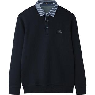 HLA/海澜之家加绒加厚远红外针织衫秋冬季新款微弹长袖保暖毛衣男