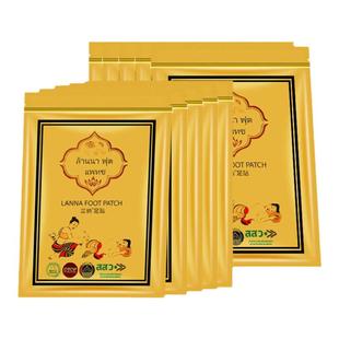 兰纳泰国足贴艾草生姜脚底贴艾炙湿气贴缓解疲劳帮助睡眠养生神器