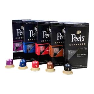 Peets皮爷进口精品胶囊咖啡30颗混合适配nespresso胶囊机