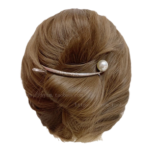 韩国气质微笑发夹2026新款高端简约后脑勺一字夹女青蛙扣月牙发卡