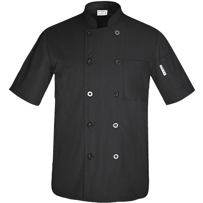 厨乐乐品牌餐饮厨师服男短袖夏季透气网布酒店工作服工装厨房制服