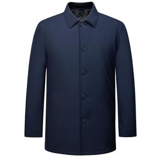 爱缪斯高端中老年人羽绒服男商务翻领扣子冬装新品领导干部厚外套