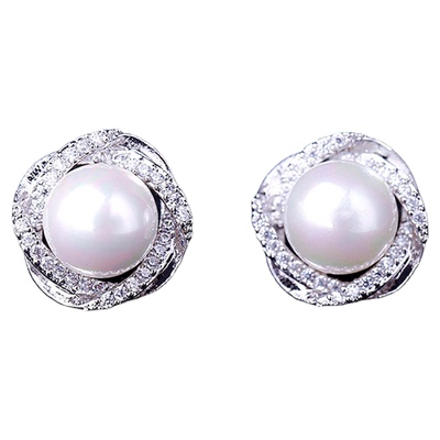 正圆长款仙女镶钻日常百搭耳环